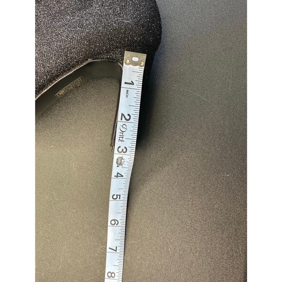 Pedro Garcia Boots Black Silver Metallic Square Toe Date Night Sock Boot Size 7 - Picture 6 of 9